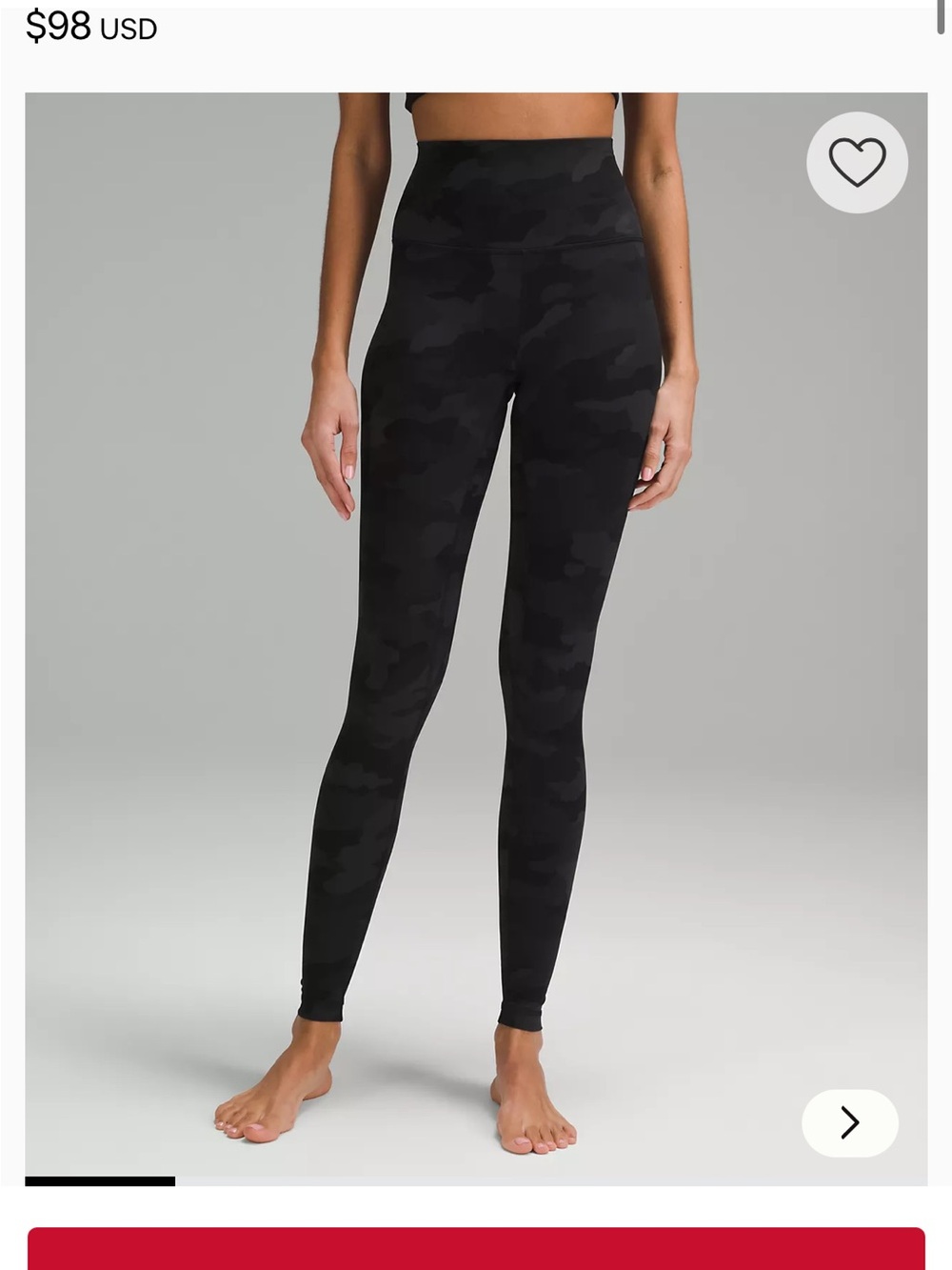 lululemon athletica Black Camo High-Rise Leggings